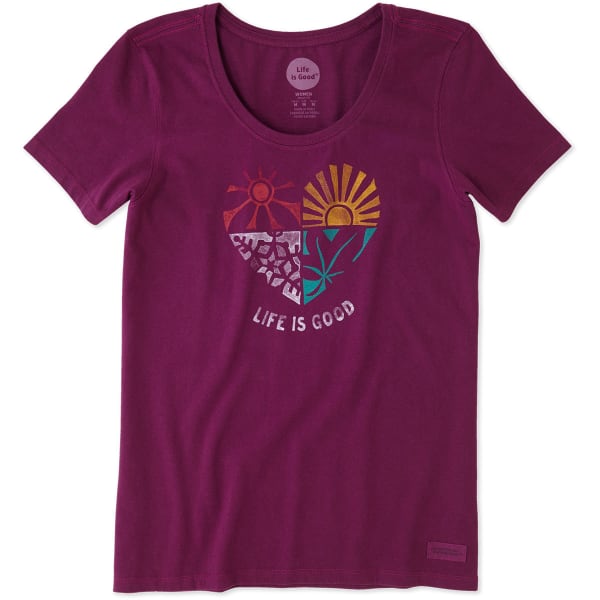 LIFE IS GOOD Women's Seasons Crusher Scoop-Neck Short-Sleeve Tee