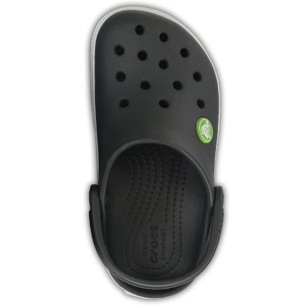 CROCS Boys' Crocband Clogs, Graphite/Volt Green