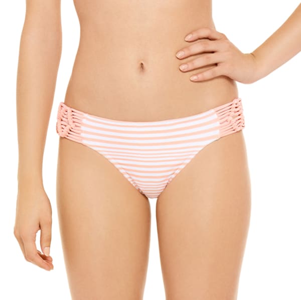 95 DEGREES Juniors' Cayman Club Macramé Side Hipster Bikini Bottoms