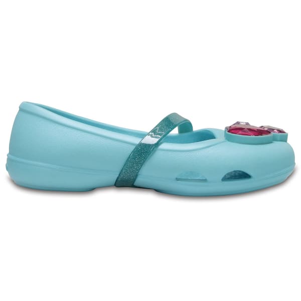 CROCS Girls' Lina Flats, Ice Blue