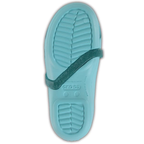 CROCS Girls' Lina Flats, Ice Blue