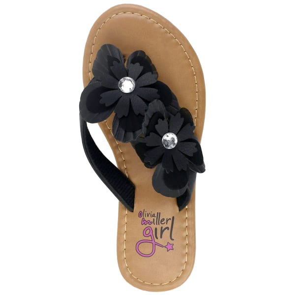 OLIVIA MILLER Girls' OMG Multi Flower Thong Sandal