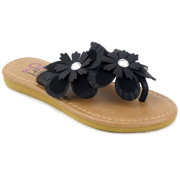 OLIVIA MILLER Girls' OMG Multi Flower Thong Sandal