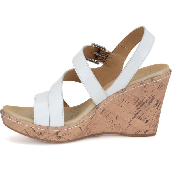 BOC Women's Schirra Cork Wedge Sandals, White - Bob’s Stores