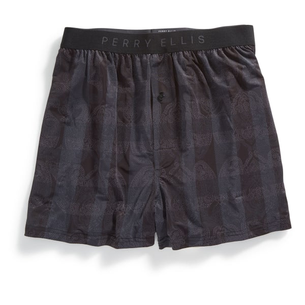 PERRY ELLIS Men's Luxe Neat Print Boxer Shorts