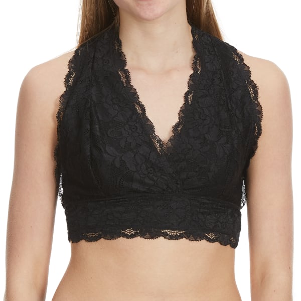 POOF Juniors' Crisscross Back Lace Bralette