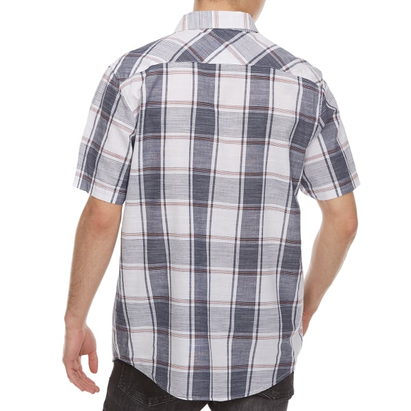 OCEAN CURRENT Guys' Akajima Plaid Woven Short-Sleeve Shirt