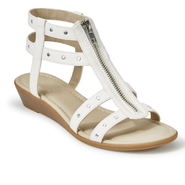 RIALTO Women's Gidget Zipper Demi Wedge Sandals - Bob’s Stores