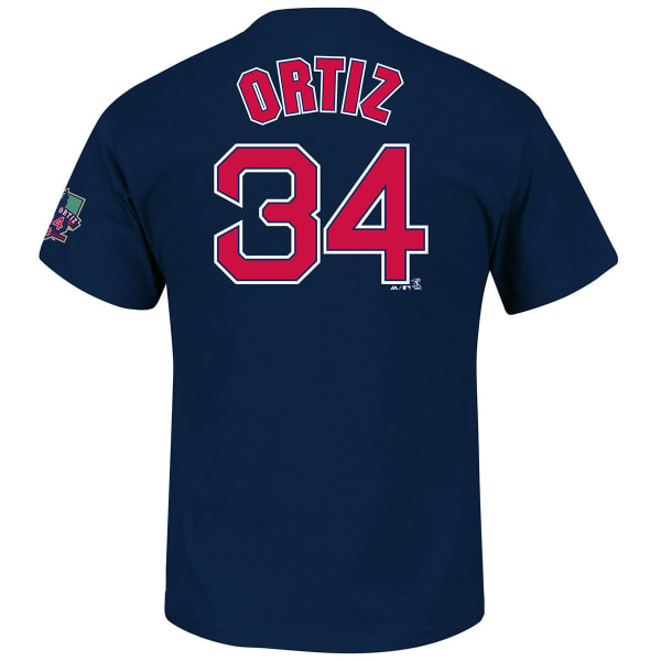 BOSTON RED SOX Men's Ortiz Final Season Logo Patch Short Sleeve Tee