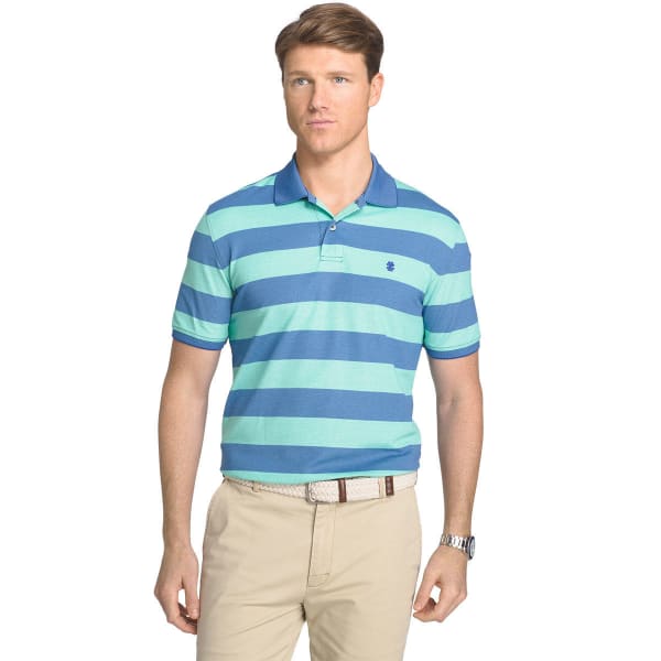 IZOD Men's Advantage Classic Rugby Stripe Polo Short-Sleeve Shirt - Bob ...