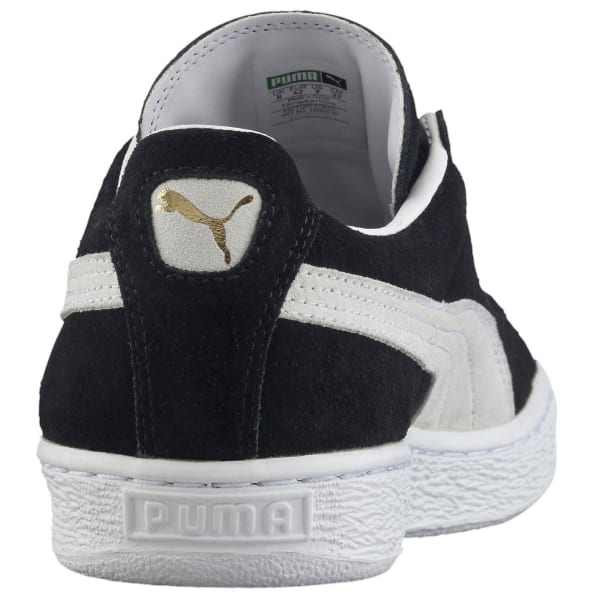 PUMA Men's Suede Classic+ Skate Shoes, Black/White