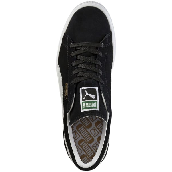 PUMA Men's Suede Classic+ Skate Shoes, Black/White