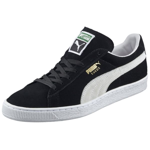 PUMA Men's Suede Classic+ Skate Shoes, Black/White