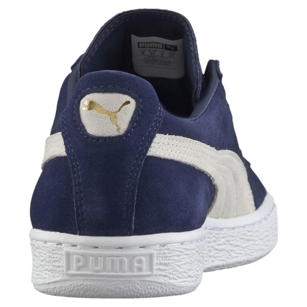 PUMA Men's Suede Classic+ Skate Shoes, Peacoat/White