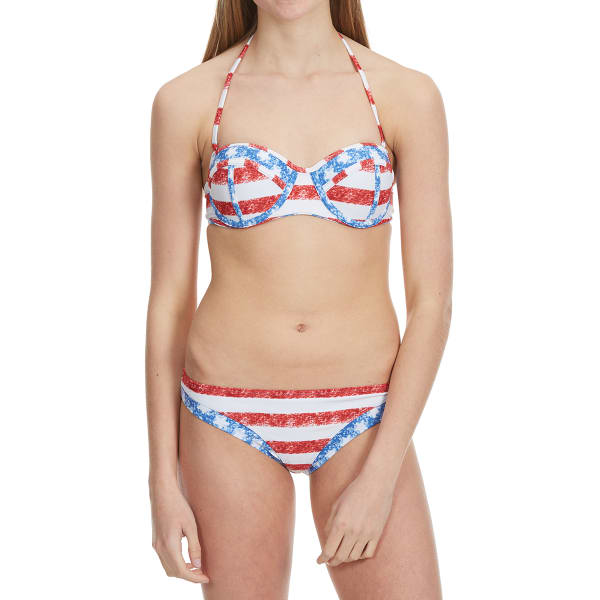 HEAT Juniors'  Stars and Stripes Bandeau Bikini Top