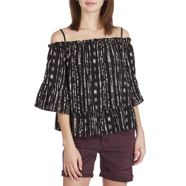 UNION BAY Women's Everly Printed Off The Shoulder Top