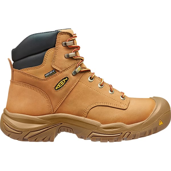 KEEN Men's Mt. Vernon Waterproof Steel Toe Mid Hiker Work Boots, Wheat