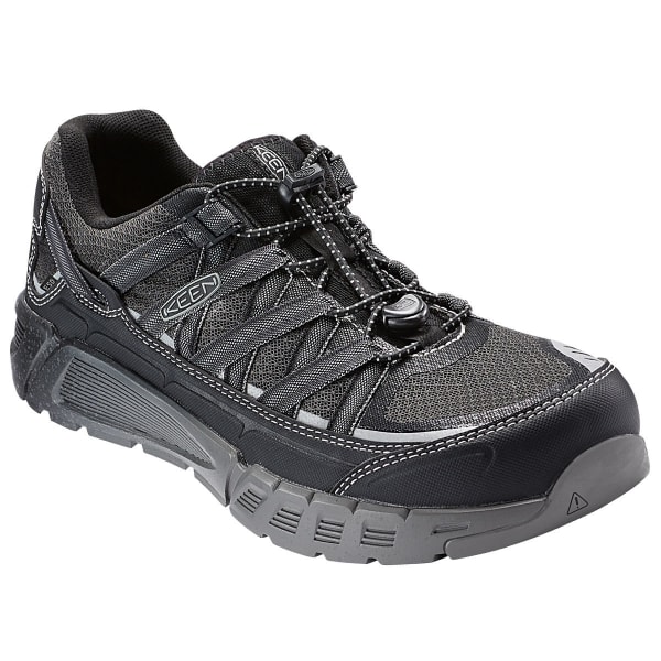 KEEN Men's Asheville Aluminum Toe Work Shoes, Black/Raven