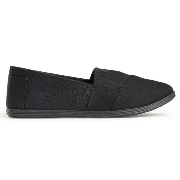 OLIVIA MILLER Women's Linen Canvas Shoes, Black