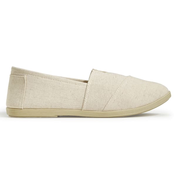 OLIVIA MILLER Women's Natural Linen Slip On Shoes - Bob’s Stores