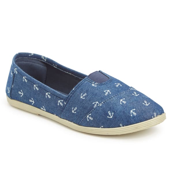 OLIVIA MILLER Women's Anchor Denim Slip On Shoes - Bob’s Stores