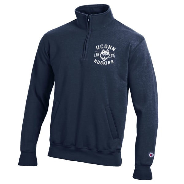 UCONN Men's Champion Powerblend 1/4 Zip- Up Pullover