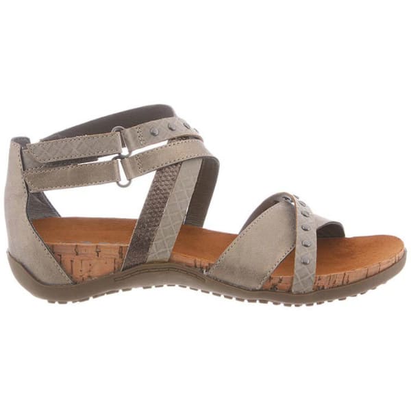 BEARPAW Women's Juliana Strap Sandals, Pewter