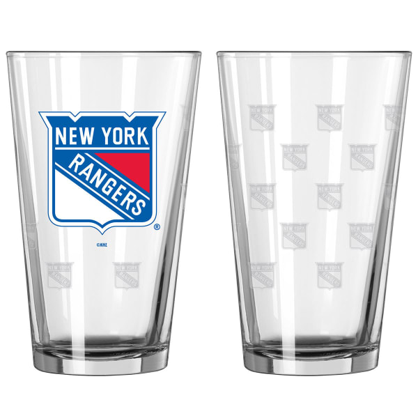 NEW YORK RANGERS Satin Etch Pint, 16 oz.