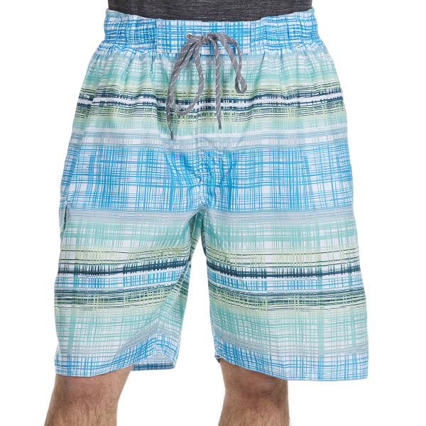 NEWPORT BLUE Men's Vintage Plaid Swim Shorts