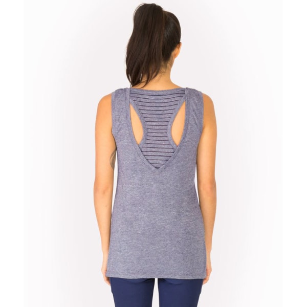 RBX Women's Heathered Two-Fer Slub Stripe Tank Top