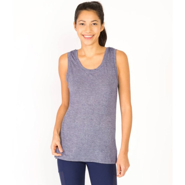 RBX Women's Heathered Two-Fer Slub Stripe Tank Top