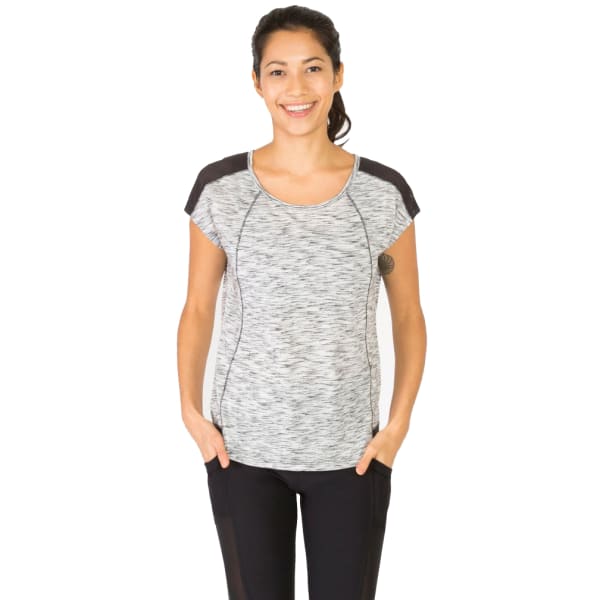 RBX Women's Short Sleeve Stratus Drop Shoulder Mesh Insert Tee