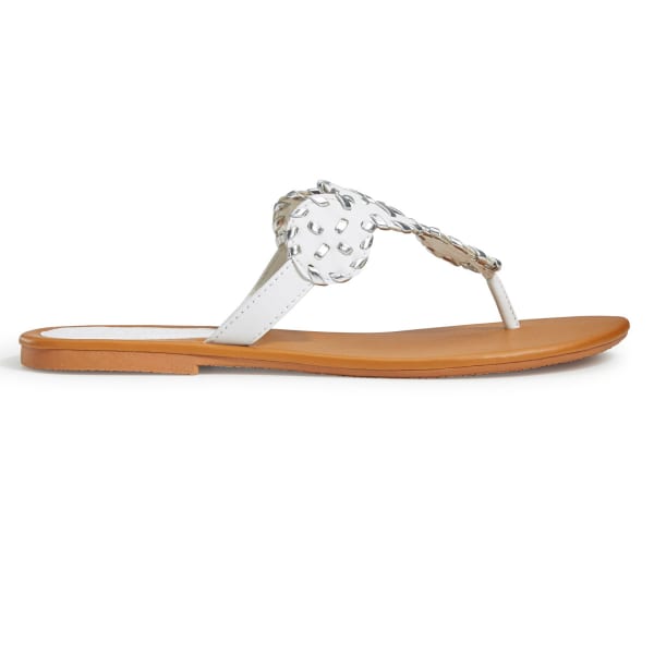 OLIVIA MILLER Women's Whipstitch Circle Thong Sandals