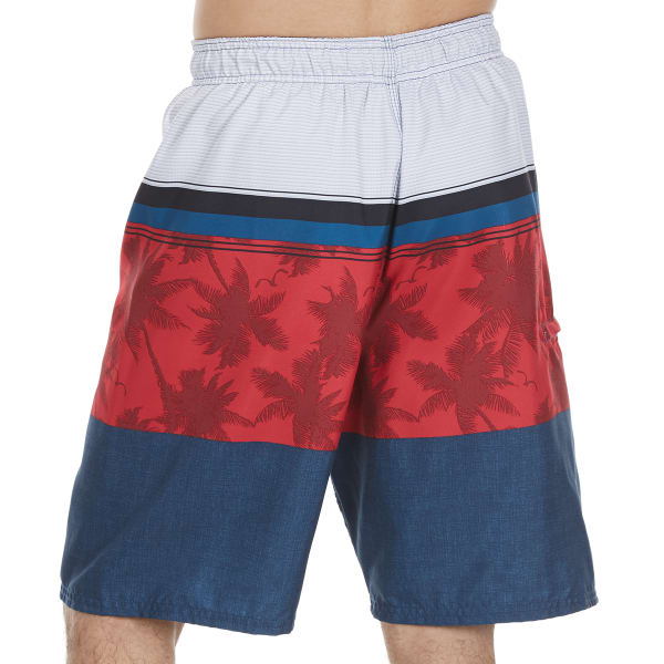 BURNSIDE Guys' Molokai Tri-Color Block Swim Shorts