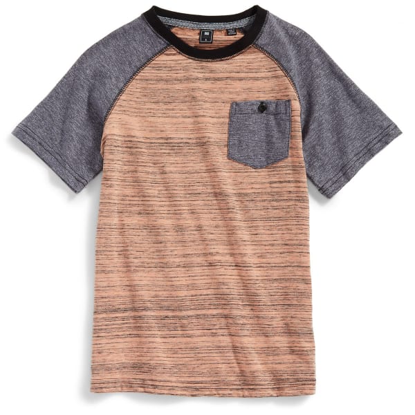 OCEAN CURRENT Boys' Derive Spacedye Raglan Pocket Crewneck Short-Sleeve Tee