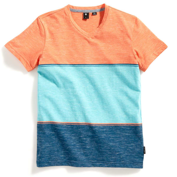 OCEAN CURRENT Boys' Elite Color-Block Stripe V-Neck Short-Sleeve Tee