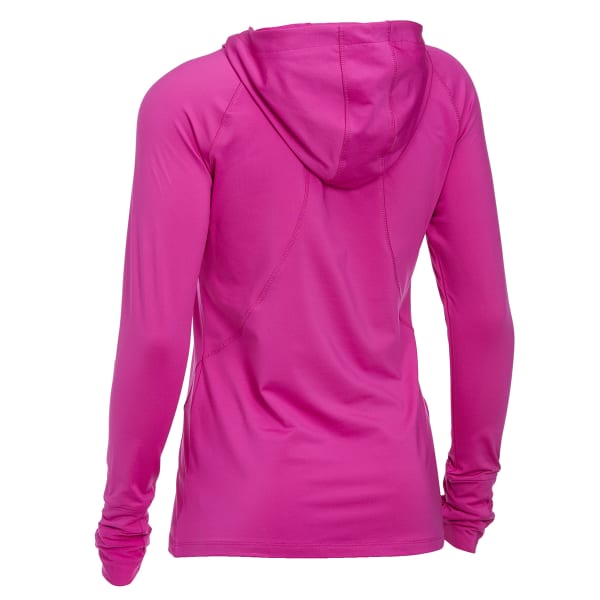 LAYER 8 Women's Lightweight Cold Gear Mock Neck Hooded Pullover