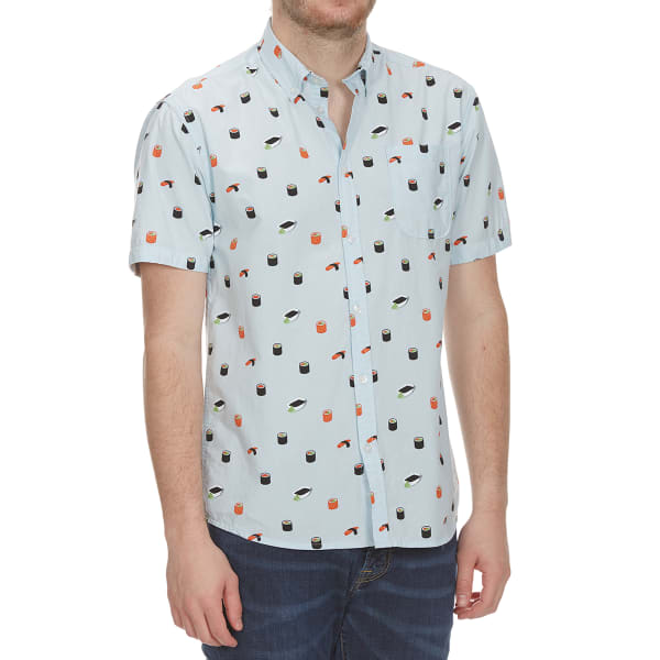 ALPHA BETA Guys' Printed Woven Short-Sleeve Shirt