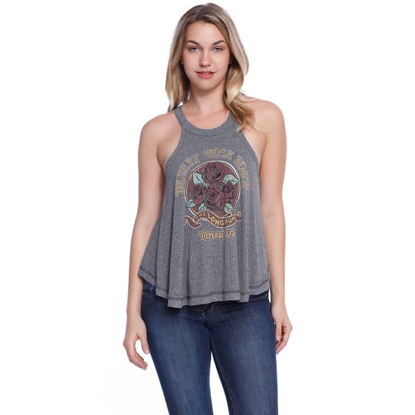 TAYLOR & SAGE Juniors' High-Neck Screen Tank Top