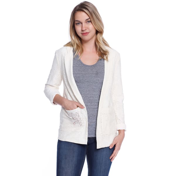 TAYLOR & SAGE Juniors' Lace Blazer