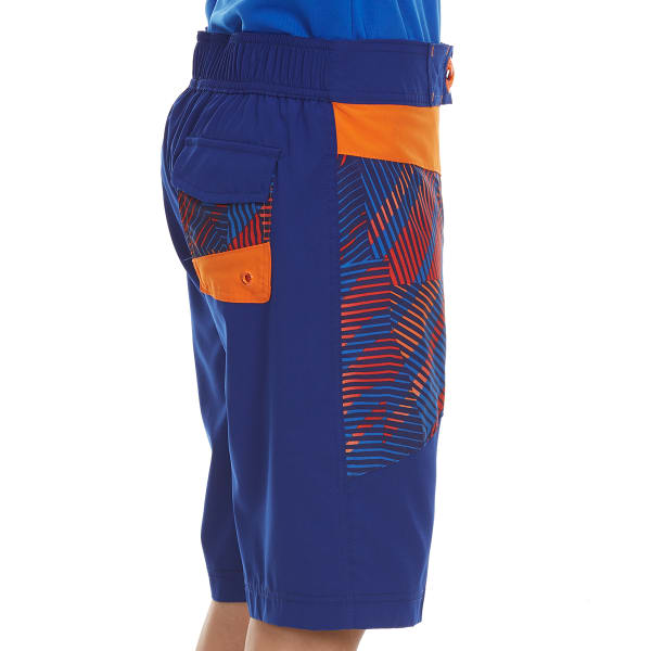 FREE COUNTRY Boys' Impact Zone Double Spliced Four Way Stretch Board Shorts