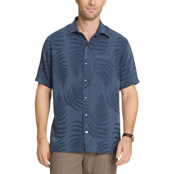 VAN HEUSEN Men's Jacquard Woven Short-Sleeve Shirt