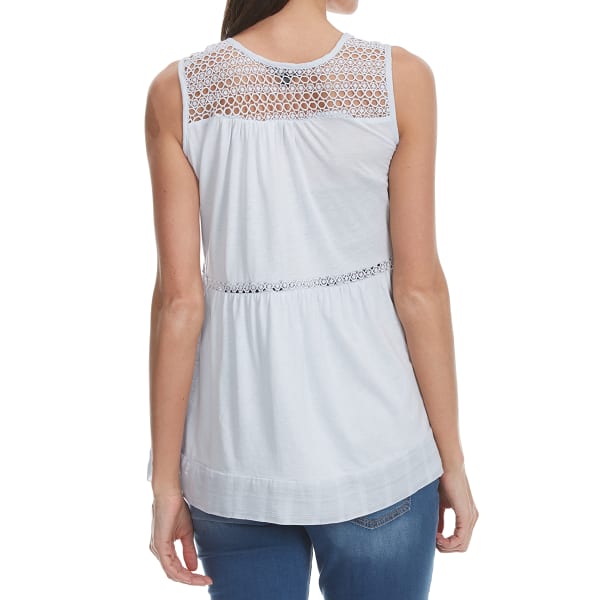 MAISON COUPE Women's Crochet Yoke Tank