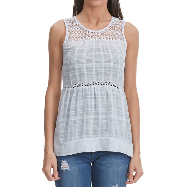 MAISON COUPE Women's Crochet Yoke Tank