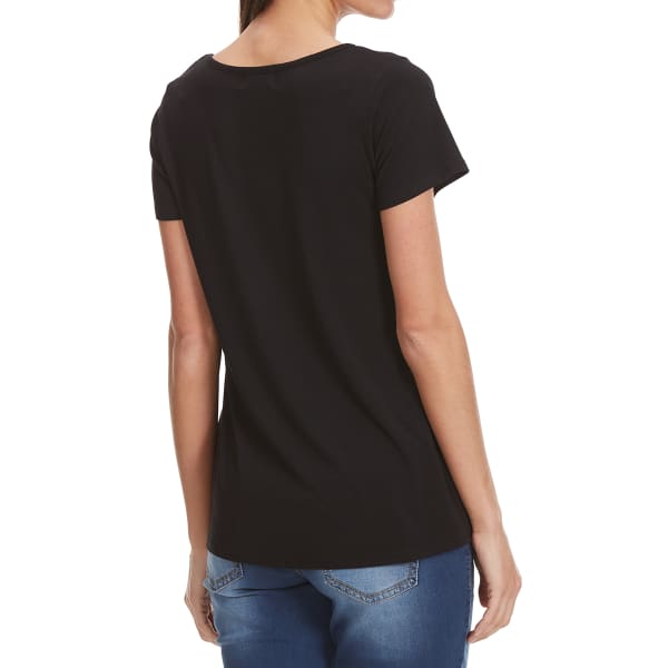 THYME & HONEY Women's X-Front Solid Short-Sleeve Tee