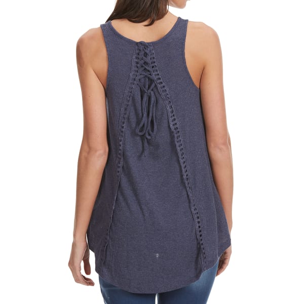 THYME & HONEY Women's Lace Up Back Tank