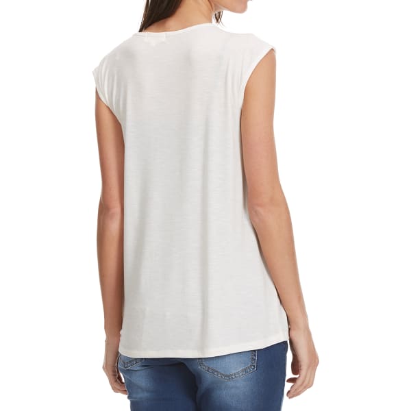 THYME & HONEY Women's Embroidered Sleeveless Top
