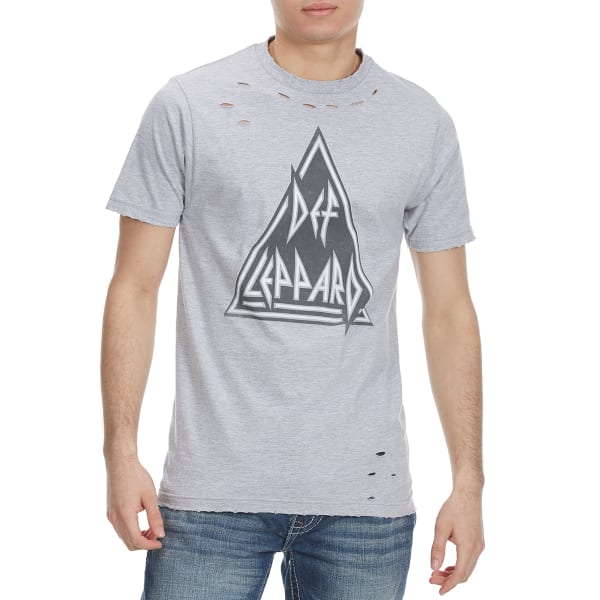 HYBRID Guys' Def Leppard Rock Distressed Short-Sleeve Tee