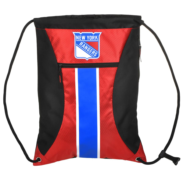 NEW YORK RANGERS Stripe Zipper Drawstring Backpack