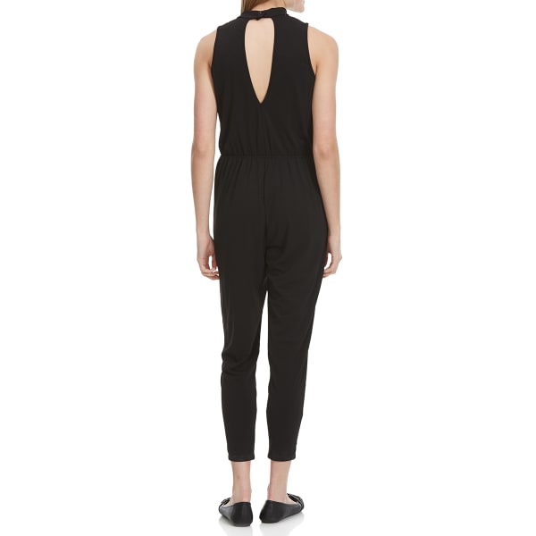 AMBIANCE Juniors' Sleeveless Mock Neck Jumpsuit